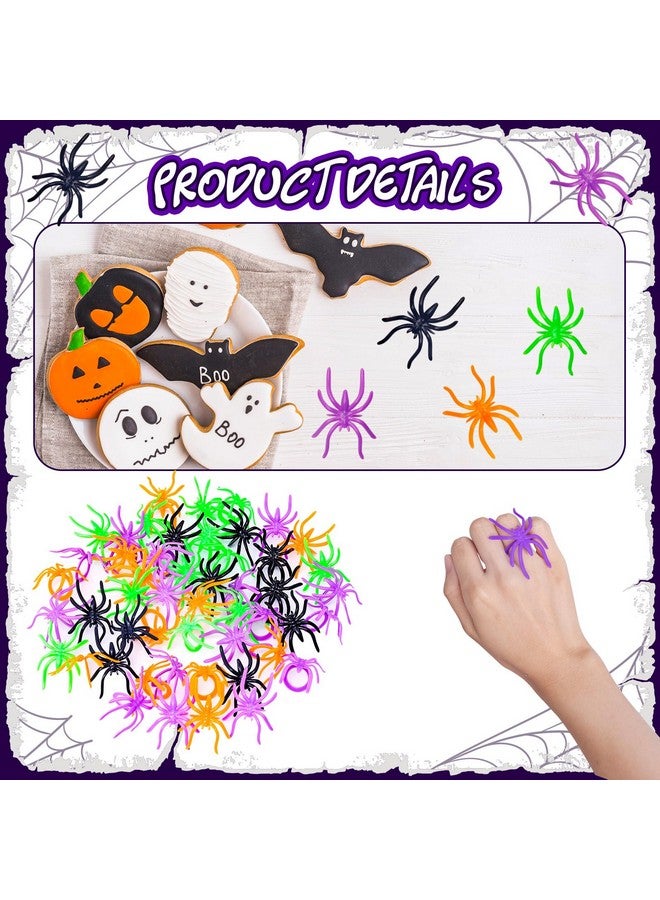300Pcs Spider Rings Halloween Rings For Kids Party Favors 1.96’’ Plastic Spider Rings Bulk For Kids Costume Accessories Halloween Party Decorations Supplier