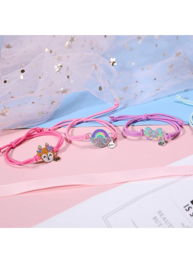 Girls Bracelets For Kids 10 Pcs Friendship Bracelet Jewelry Unicorn Animal Pendant Teen Toddler Baby Adjustable Multicolor Woven Pretend Play Bracelet Bulk Bracelet