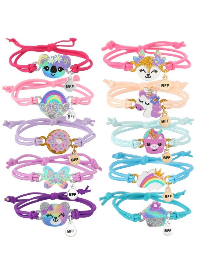 Girls Bracelets For Kids 10 Pcs Friendship Bracelet Jewelry Unicorn Animal Pendant Teen Toddler Baby Adjustable Multicolor Woven Pretend Play Bracelet Bulk Bracelet