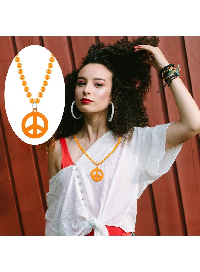 Peace Sign Necklace Hippie Necklaces Hippie Jewelry Set Peace Sign Necklaces Costume Hippie Costume For 60S Or 70S (24)