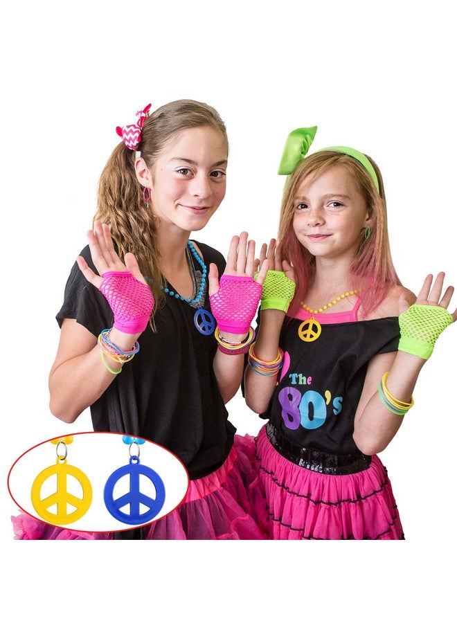Peace Sign Necklace Hippie Necklaces Hippie Jewelry Set Peace Sign Necklaces Costume Hippie Costume For 60S Or 70S (24)