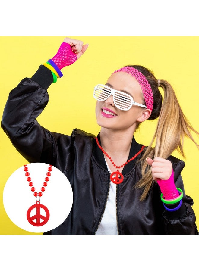 Peace Sign Necklace Hippie Necklaces Hippie Jewelry Set Peace Sign Necklaces Costume Hippie Costume For 60S Or 70S (24)