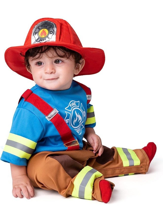 Baby Unisex Mini Firefighter Costume Fireman Costume For Toddler Boys Girls Infants Halloween Event School Dress Up Party (1824 Months)