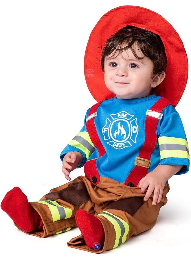 Baby Unisex Mini Firefighter Costume Fireman Costume For Toddler Boys Girls Infants Halloween Event School Dress Up Party (1824 Months)