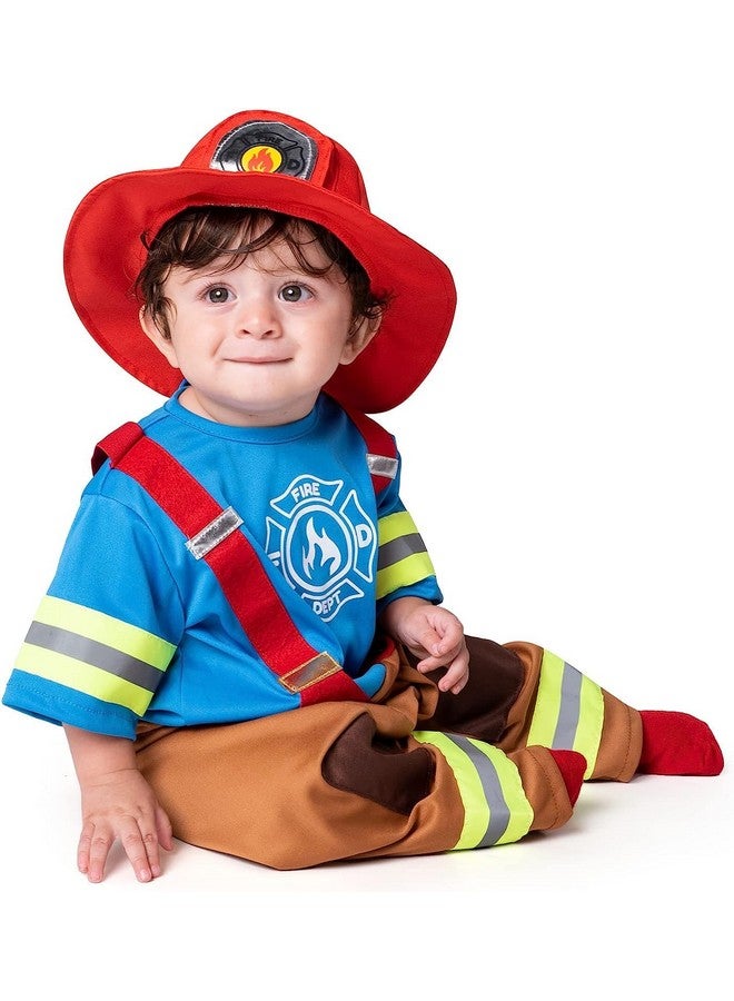 Baby Unisex Mini Firefighter Costume Fireman Costume For Toddler Boys Girls Infants Halloween Event School Dress Up Party (1824 Months)