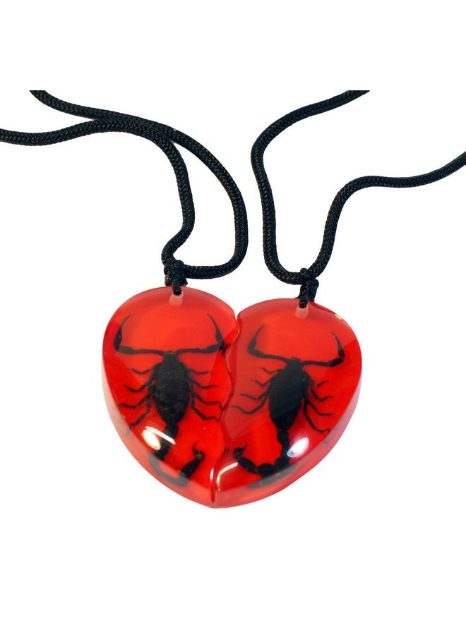 Sp2212 Heart Necklace Red/Black