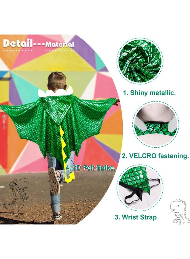 Dragonwingscostume For Kids Toddler Boys Dressup Clothes Dinosaurcape And Mask Gloves As Girls Dino Party Gift