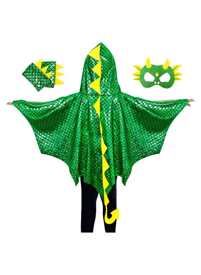 Dragonwingscostume For Kids Toddler Boys Dressup Clothes Dinosaurcape And Mask Gloves As Girls Dino Party Gift