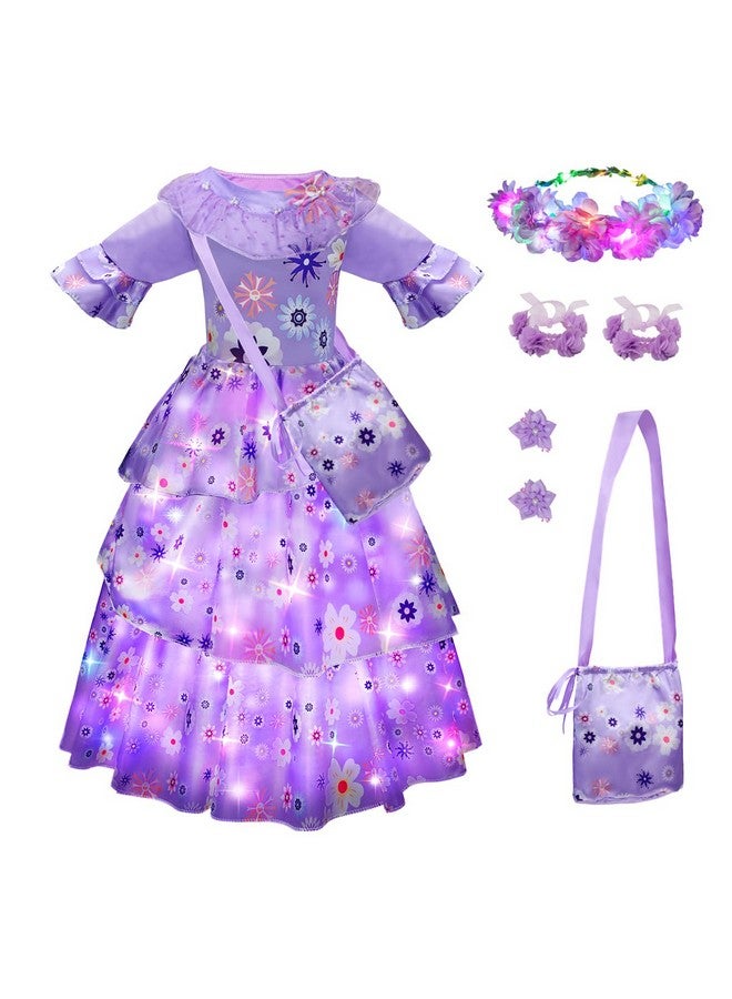 Princess Dresses For Girls Light Up Princess Costume For Girls With Flower Crown Halloween Costumes For Girls 38