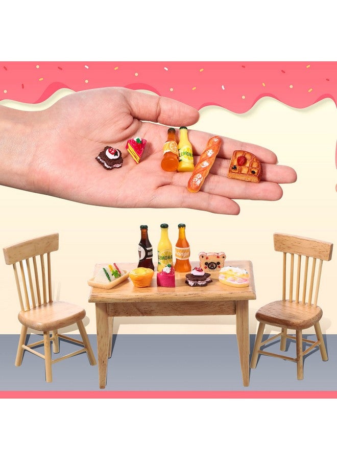 68 Pieces 1:12 Miniature Food Drinks Bottles Dollhouse Accessories Mixed Tableware Kitchen Pretend Play Miniature Food And Drinks For Dollhouse Grocery Mini Kitchen Accessories (Food)