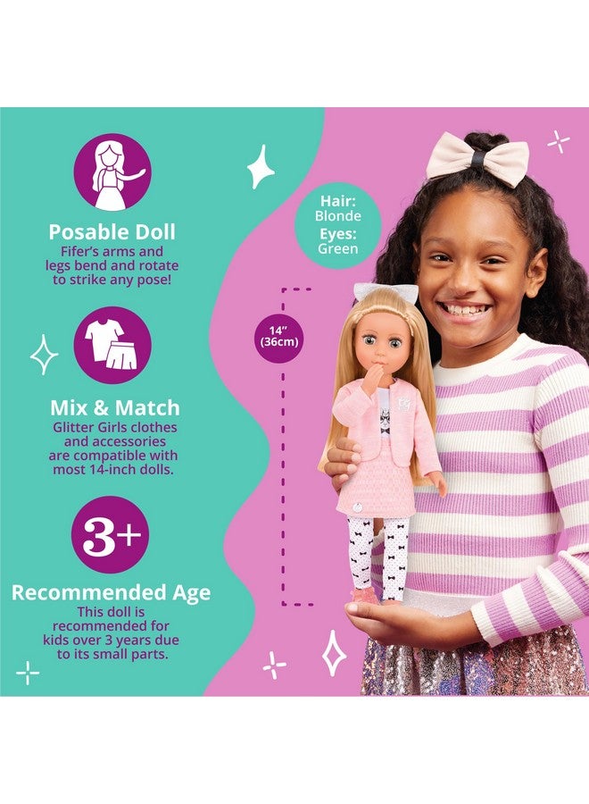 Fifer 14Inch Poseable Fashion Doll Dolls For Girls Age 3 & Up