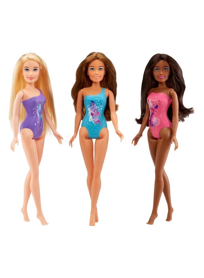 Entertainment Dream Ella Splash Doll 3 Pack Dreamella Aria And Yasmin 11.5 Long Hair Doll In Teal Purple Pink Swimsuit With Fantasy Graphic Great Gift Toy For Kids Ages 3 4 5+