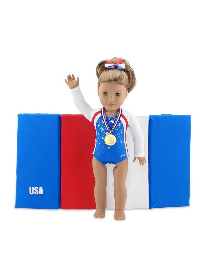 Doll Clothes18 Inch Gymnastics Sports Outfit For Dolls Doll Gymnastic Accessories With Medal And Face Stickers Gymnast Toy Compatible With American Girl Dolls Designed In Usa