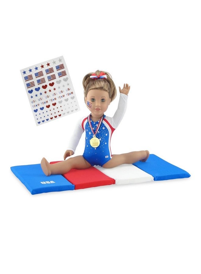 Doll Clothes18 Inch Gymnastics Sports Outfit For Dolls Doll Gymnastic Accessories With Medal And Face Stickers Gymnast Toy Compatible With American Girl Dolls Designed In Usa