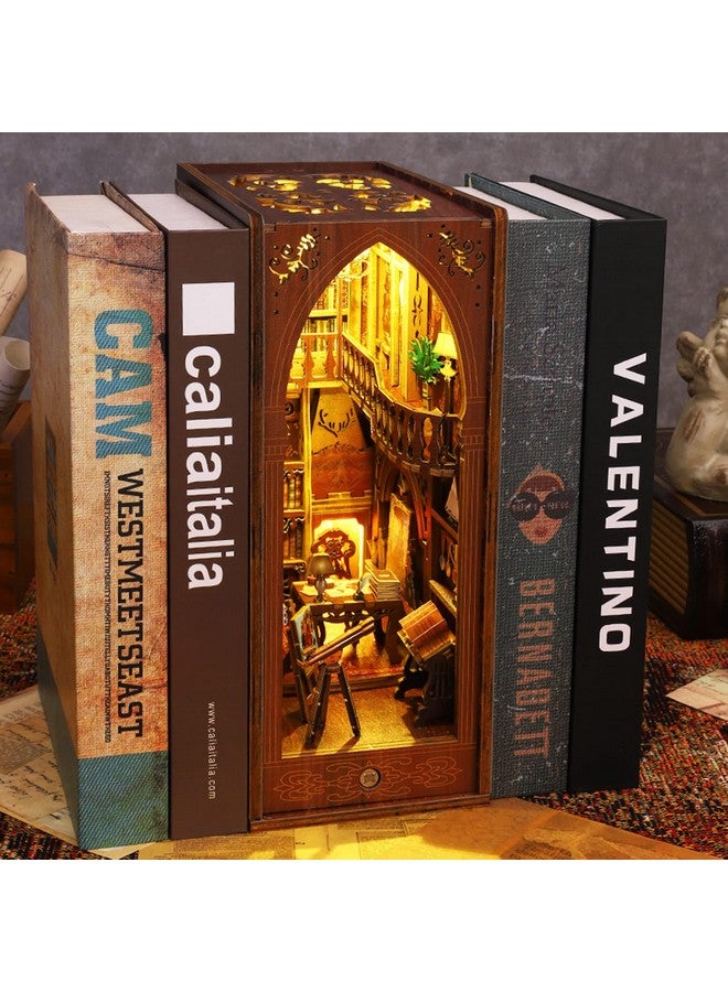 Diy Book Nook Kit Diy Dollhouse Booknook Kit Bookshelf Insert Decor Alley Booknook Miniature Kit Bookends Model Buildcreativity Kit 3D Wooden Puzzle (Liabray Of Books)