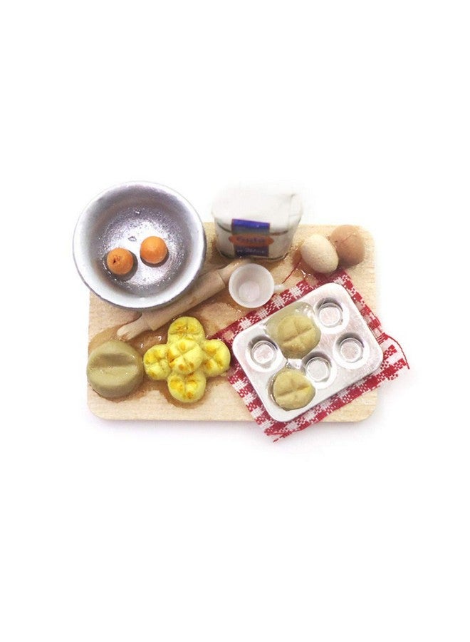 Dollhouse Decoration Accessories Miniature Bread Dish 1:12 Mini Dollhouse Cute Bread House Mini Bread Dish