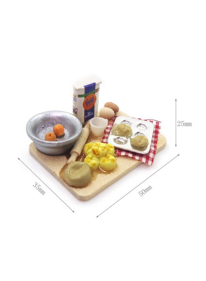 Dollhouse Decoration Accessories Miniature Bread Dish 1:12 Mini Dollhouse Cute Bread House Mini Bread Dish