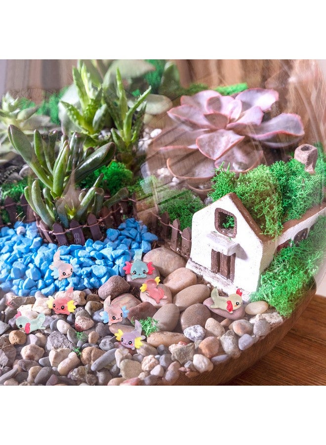 24 Pcs Luminous Mini Resin Axolotl Charm Axolotl Tiny Animal Figurine Axolotl Charm Tiny Resin Animals For Diy Landscape Garden Dollhouse Birthday Party Decoration Ornament 8 Colors