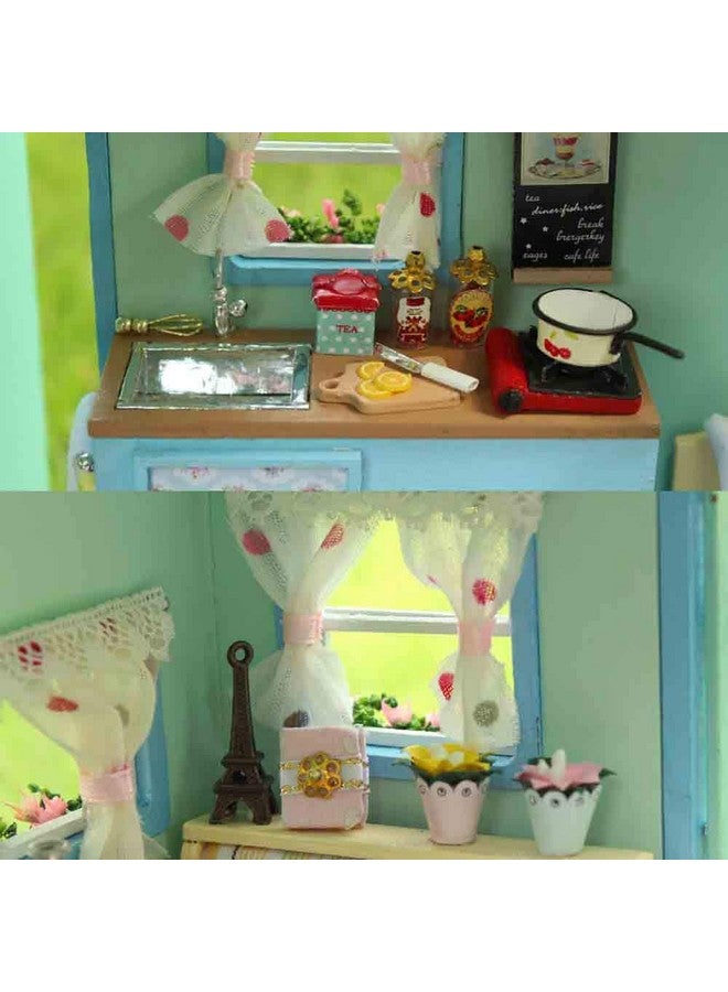 Wooden Dollhouse Miniature With Furniture Diy Dollhouse Kit Diy House Kit Tiny House Kit With Voice Control And Music Movement 1:18 Scale Creative Room Idea(Time Travel)