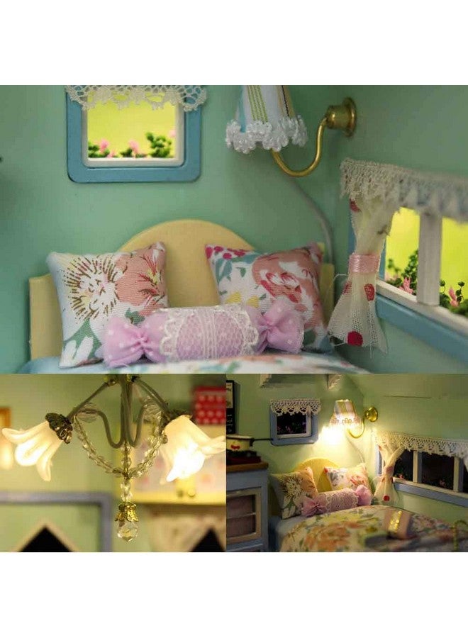 Wooden Dollhouse Miniature With Furniture Diy Dollhouse Kit Diy House Kit Tiny House Kit With Voice Control And Music Movement 1:18 Scale Creative Room Idea(Time Travel)