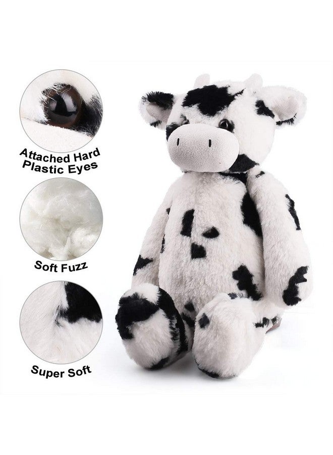 Cow Stuffed Animals 16 Inch Tubbie Wubbie Soft Plush Cow For Babies Farm Animal Toy Birthday For Boys Girls White And Black Kids Room Decoration