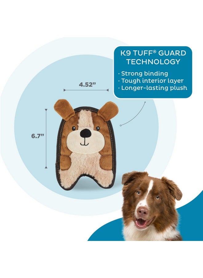 Durablez Tough Plush Squeaky Dog Toy Puppy Brown Xs