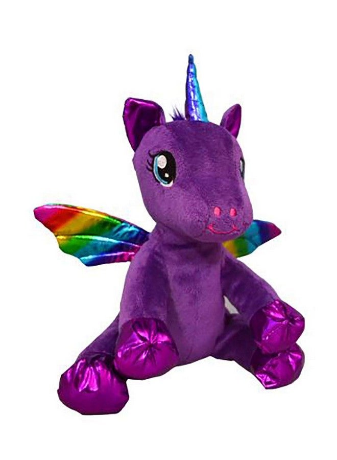 Cuddly Soft 8 Inch Stuffed Luna The Purple Winged Unicorn. We Stuff 'Em. You Love 'Em!