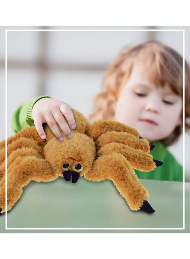 Dollibu Plush Spider Stuffed Animal Soft Huggable Brown Spider Adorable Playtime Plush Toy Cute Desert Animals Cuddle Gift For Kids & Adults 11 Inch