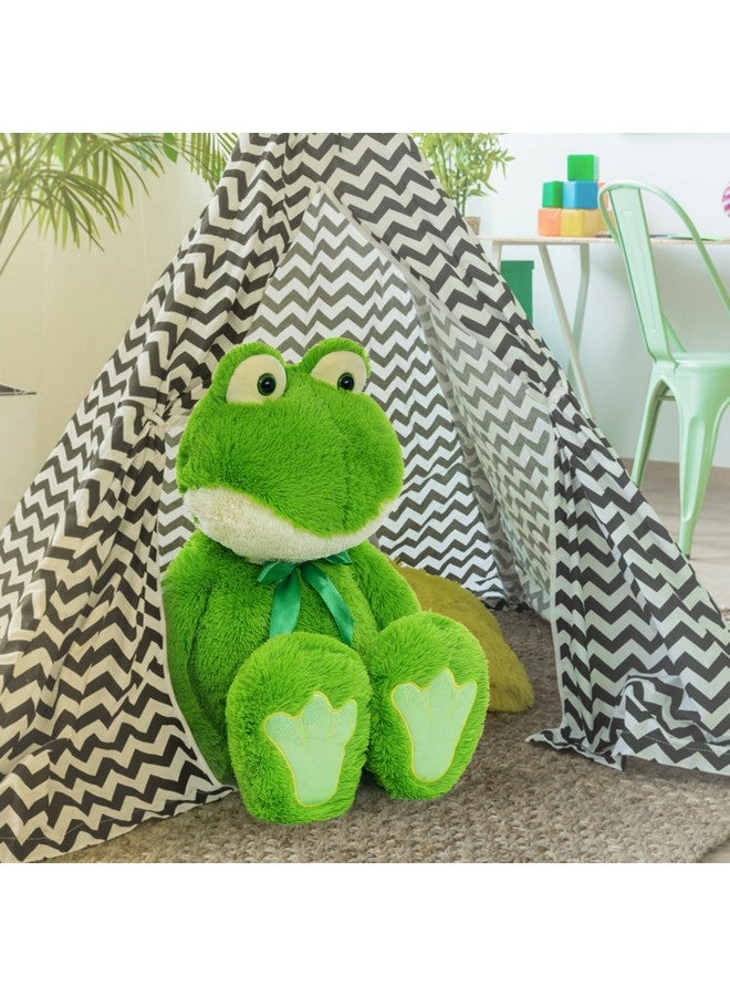 Stuffed Frog Plush For Kidslarge Frog Stuffed Animal For Girls 32In Giant Plush Green Frog With Long Legs Arms Giant Stuffed Frog Gift For Holidaymother'S Daybirthdaychildren'S Day