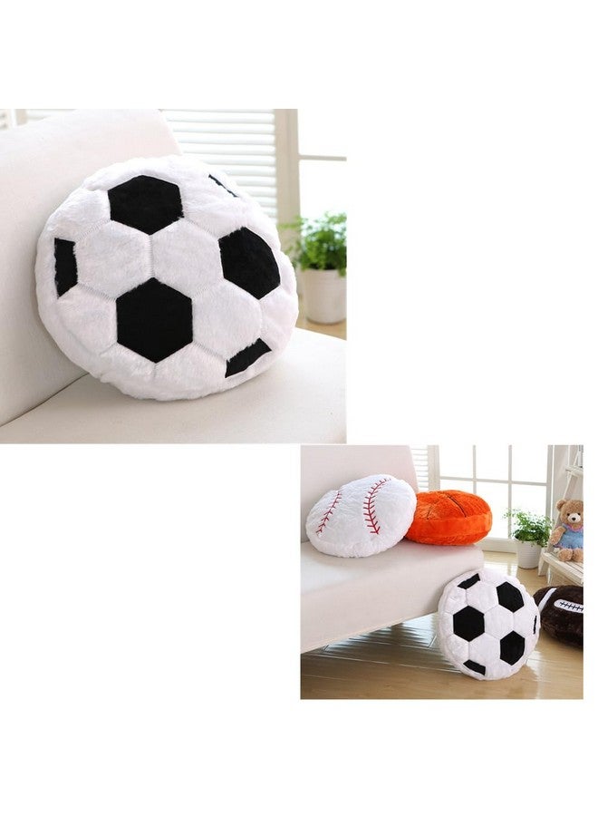 14Inch Fluffy Soccer Balls Plush Pillowsoft Soccer Ball Stuffed Toysdecorative Soccer & Football Pillow Cushion Throw Pillowfootball Plushies Plush Doll For Home Deco Kids Big Sports Toy Gift