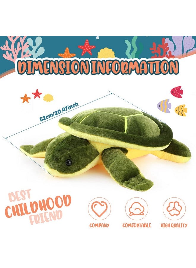 Soft Plush Sea Turtle Stuffed Animals Plush Pillow Toys Giant Stuffed Turtle Tortoise Plush Toys Doll Birthday Graduation Nurse'S Teacher'S Day'S Gifts For Girls Boys Girlfriend(20 Inches)