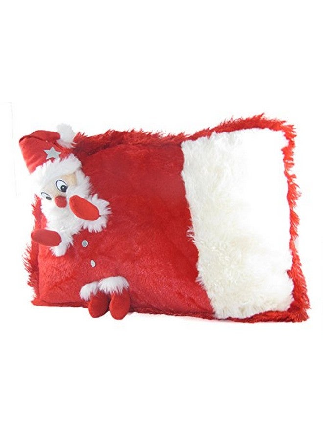 White & Red Chrishmas Santa Claus Cushion Stuffed Soft Plush Toy (Color: Red 1 Size: 35 Cm)