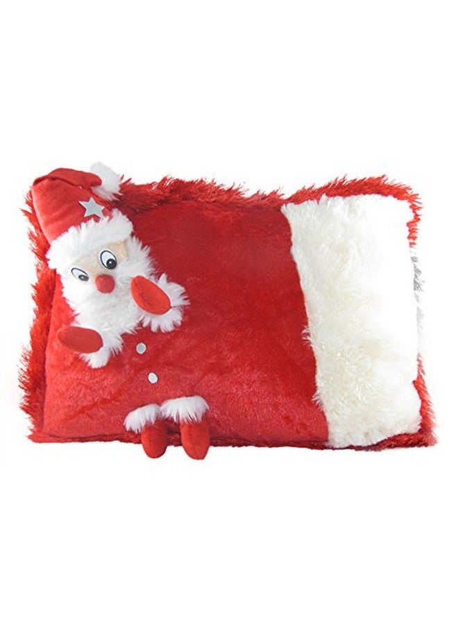 White & Red Chrishmas Santa Claus Cushion Stuffed Soft Plush Toy (Color: Red 1 Size: 35 Cm)