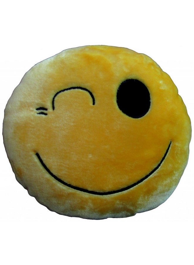 Stuffed Soft Wink Smiley Cushion Toy Pillow Car 33 Cm