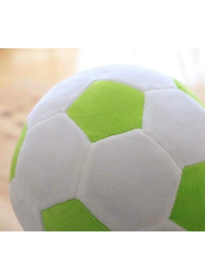 Plush Soccer Balls Fluffy Stuffed Toy Soccer Ball Plush Pillow Soft Durable Stuff Soccerball Gift For Kids Boy Baby (Green White7.8Inch/20Cm)