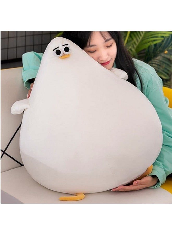 Funny Plush Seagull Pillow Simulation Cute Fat Chicken Doll Toys Soft Stuffed Cushionschicken Plush Pillow Floor Mat Kawaii Festival Gifts (15.7Inches)