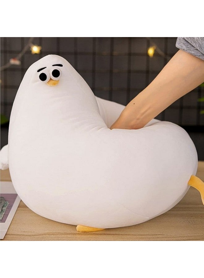 Funny Plush Seagull Pillow Simulation Cute Fat Chicken Doll Toys Soft Stuffed Cushionschicken Plush Pillow Floor Mat Kawaii Festival Gifts (15.7Inches)