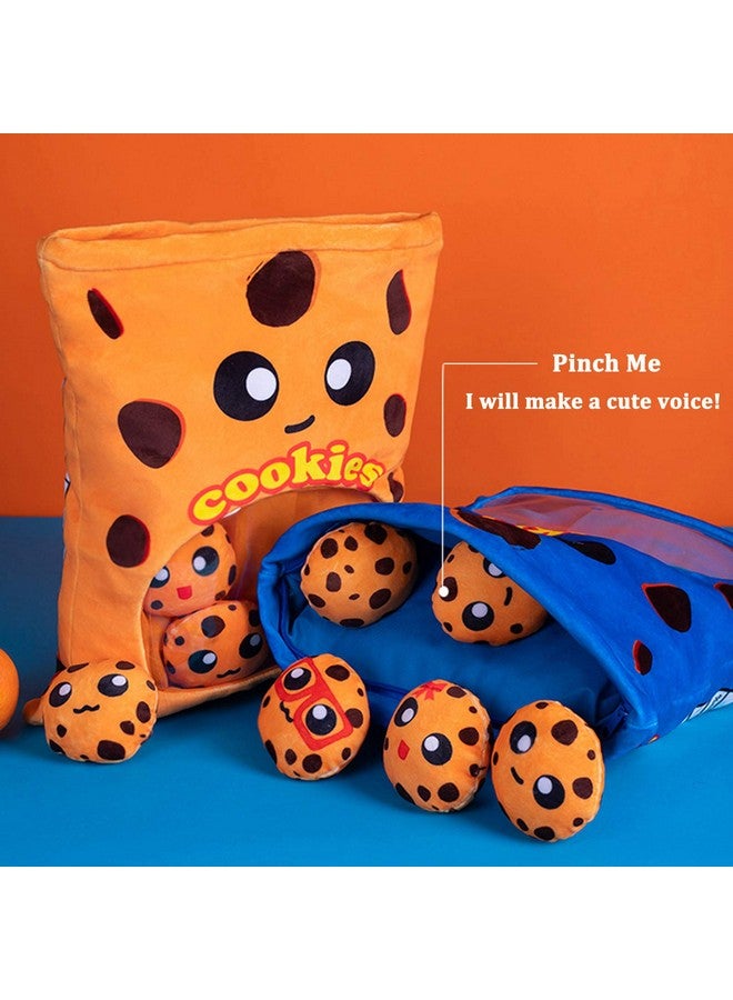 Plushies Doll A Bag Of Cookie Toy Stuffed Soft Snack Pillow Plush Yummy Food Toy For Birthday Gift Stuffed Toy Game Pillow Cushion Gift For Kids (Blue)