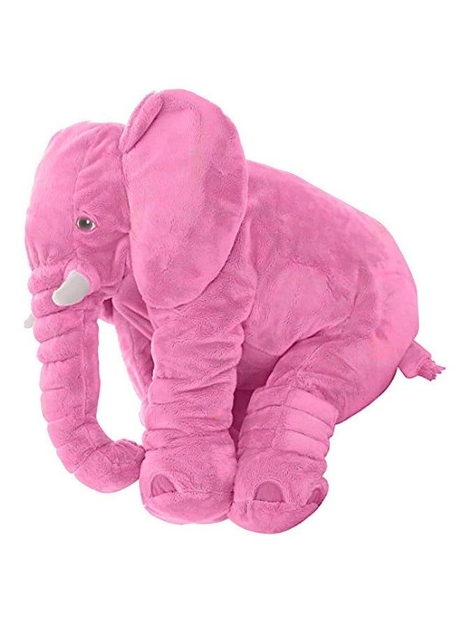 Big Size Fibre Filled Stuffed Animal Elephant Soft Toy For Baby Of Plush Hugging Pillow Soft Toy For Kids Boy Girl Birthday Gift (Size 70 Cm) (Dark Pink)