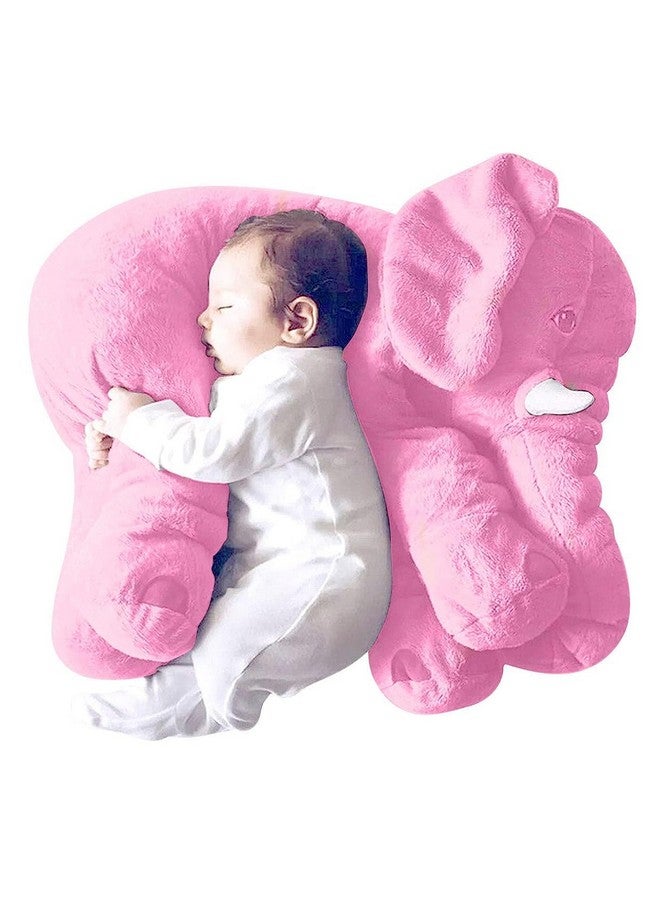 Big Size Fibre Filled Stuffed Animal Elephant Soft Toy For Baby Of Plush Hugging Pillow Soft Toy For Kids Boy Girl Birthday Gift (Size 70 Cm) (Dark Pink)