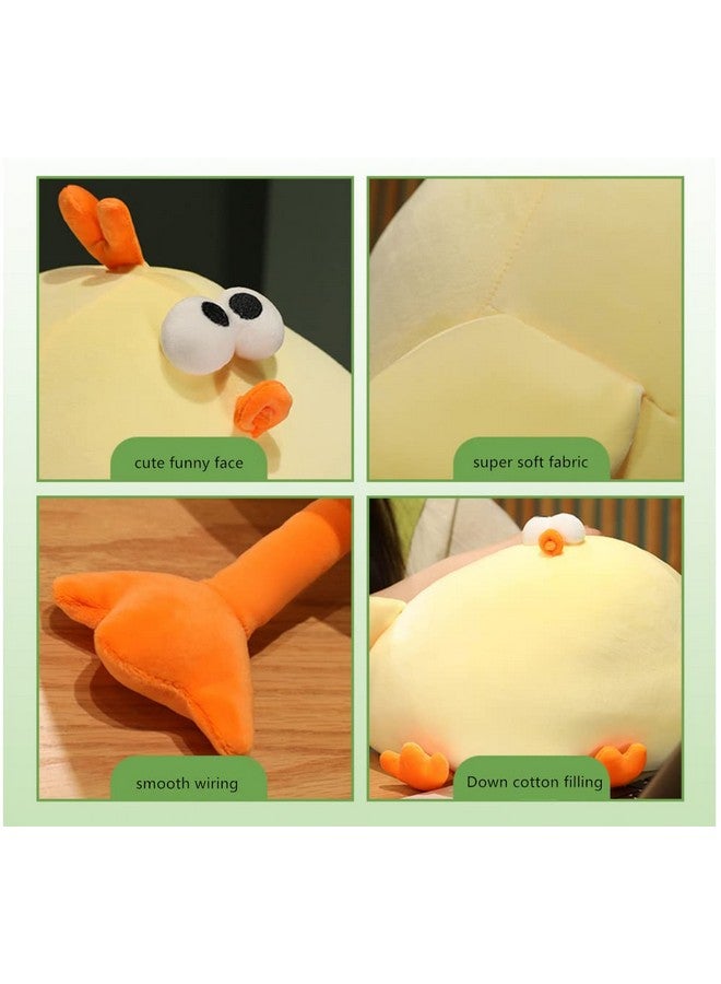 Funny Fat Chicken Plush Pillow 17.7 Super Soft Simulation Mother Hen Doll Cute Plush Chicken Pillow Chicken Plush Neck Pillowyellow Chicken Stuffed Animal For Boys Girls Festival Gifts