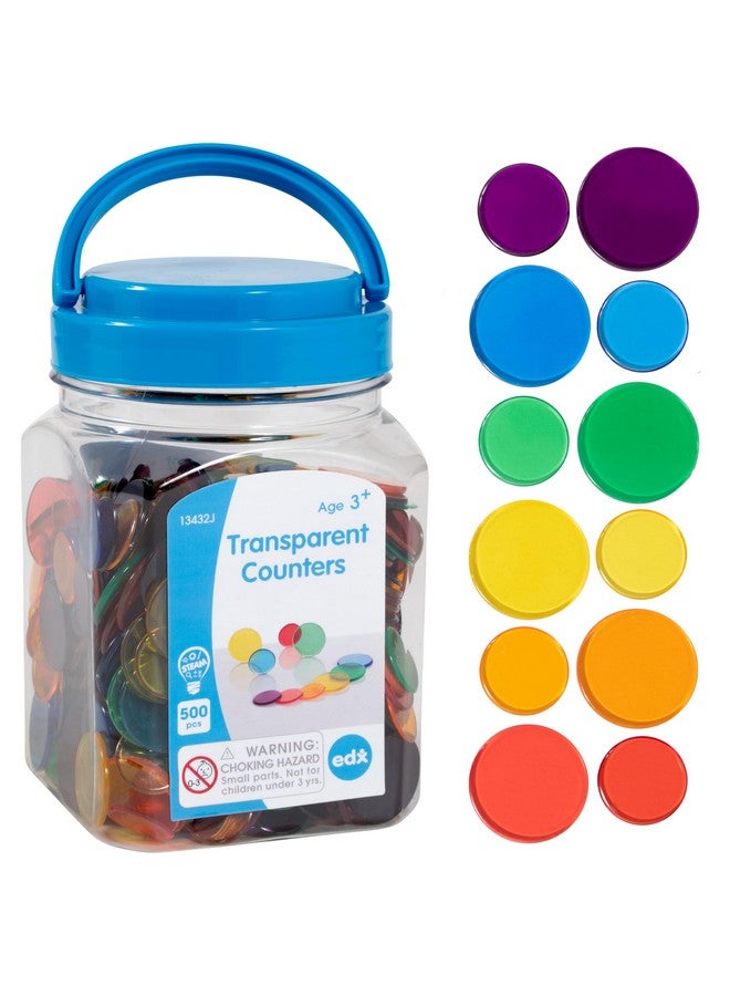 Edx Education Transparent Counters Mini Jar Colorful Plastic Counters Light Box Accessory Sensory Play Math Manipulative