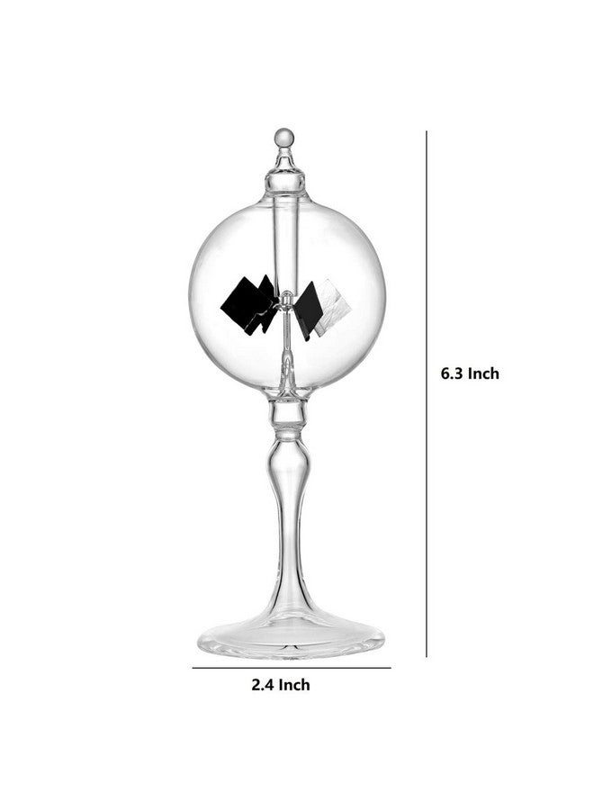 Medium Crystal Solar Power Radiometer Crookes Spinning Vanes Glass Windmill Gift Home Desk Decoration M