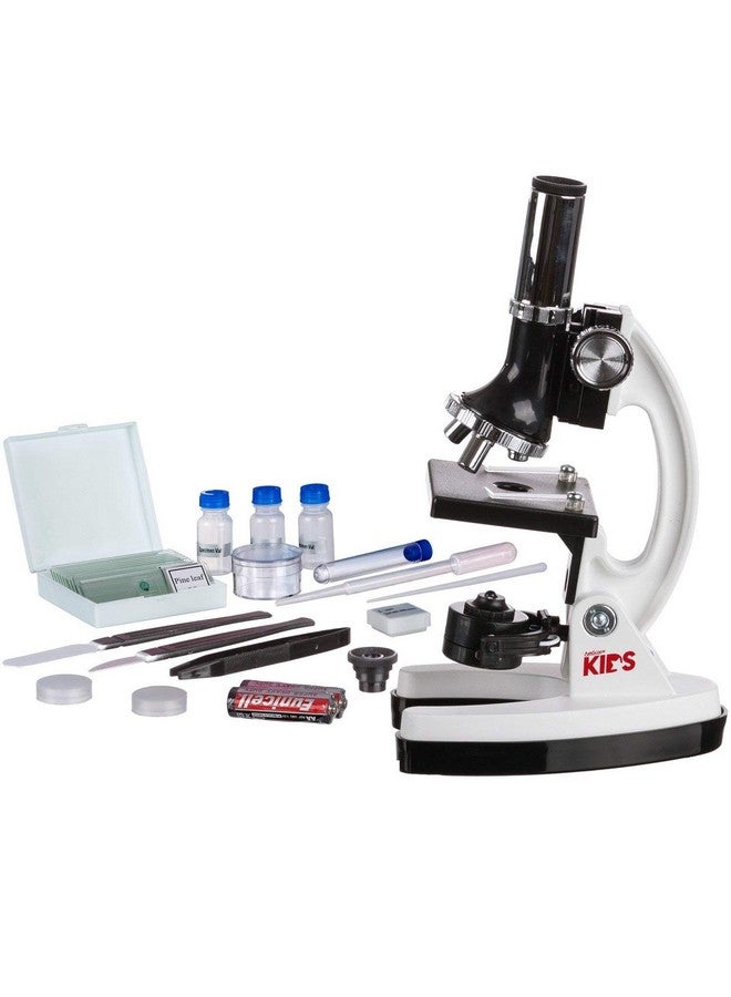 Amscope Fba_M30Abskt1W Amscopekids M30Abskt1W 120X240X300X480X600X1200X 48Pc Metal Arm & Base Educational Kids Biological Microscope Kit