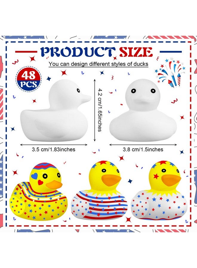 72 Pieces Diy Rubber Ducks White Blank Rubber Ducks Bath Mini Ducks For Pool Bathtub Baby Party Favors Kids Birthday Gifts
