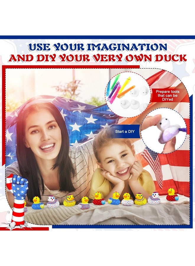 72 Pieces Diy Rubber Ducks White Blank Rubber Ducks Bath Mini Ducks For Pool Bathtub Baby Party Favors Kids Birthday Gifts