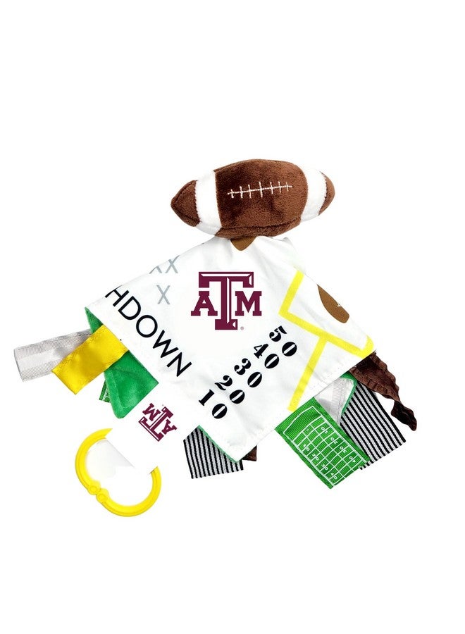Texas A&M University Baby Football Tag Toy College Baby Sensory Crinkle Toys Soft & Safe Ideal Baby Stroller Toy Bpa Free W/Stroller Clip (10 X 10 Tag Toy)…