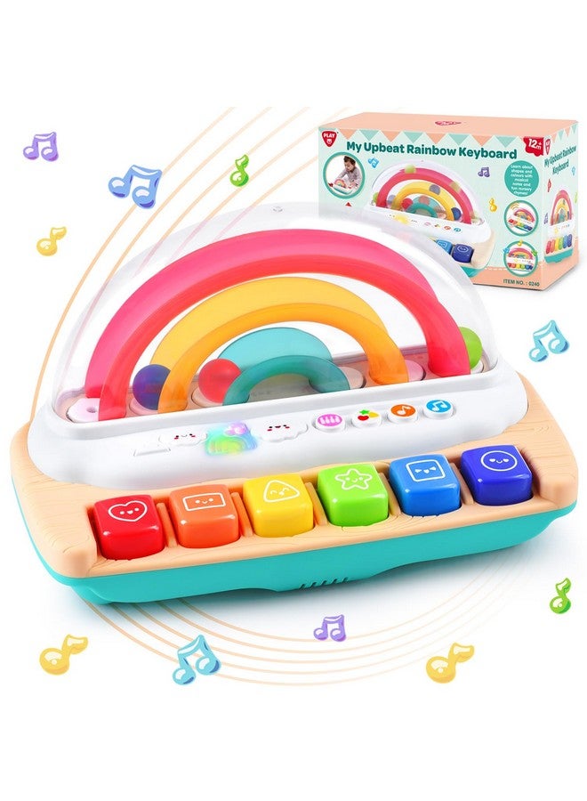 Baby Musical Toys Rainbow Baby Piano Toy Music & Sound Light Up Musical Toys For Toddlers 13 Multifunctional Baby Pop Up Toy Cause And Effect Toys For Toddlers Age 1+ And Up Girls Boys Gifts