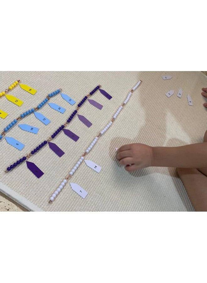 Montessori Bead Chains & Squares Skip Counting Multiplication And Square Number Learning Toy For Prek Math Education