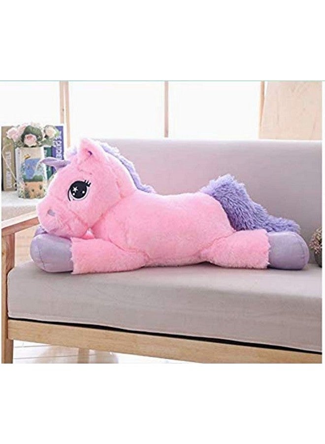 Unicorn Soft Toys For Kids Boys And Girls Animal Toy Figure Jungle Cartoon Wild Playing Set Cute Stuffed Toy Birthday Gift (Size 70Cm Pink)